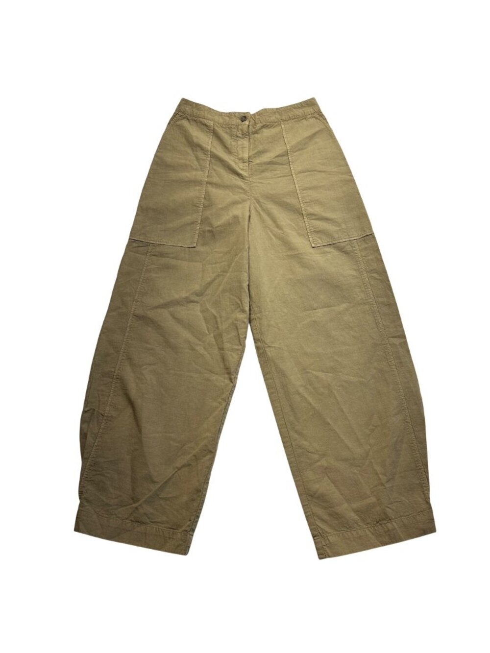 Oska Barrel Balloon Leg Cotton Linen Pants Size 2 / US 8/10 Lagenlook Pockets